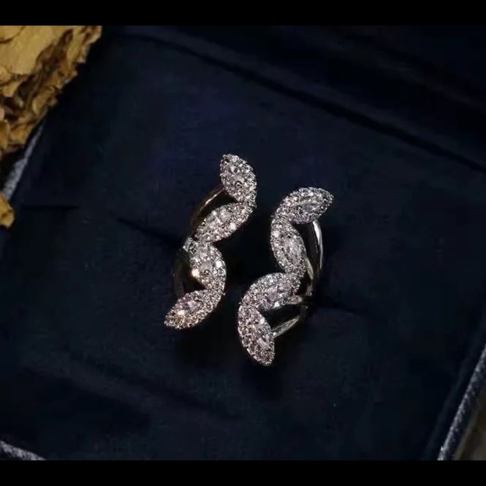 Silver butterfly cocktail ring